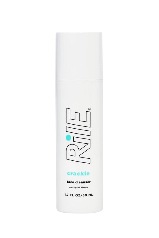 A face cleanser or face wash for teens or tweens in a white bottle with the Rile logo and face cleanser